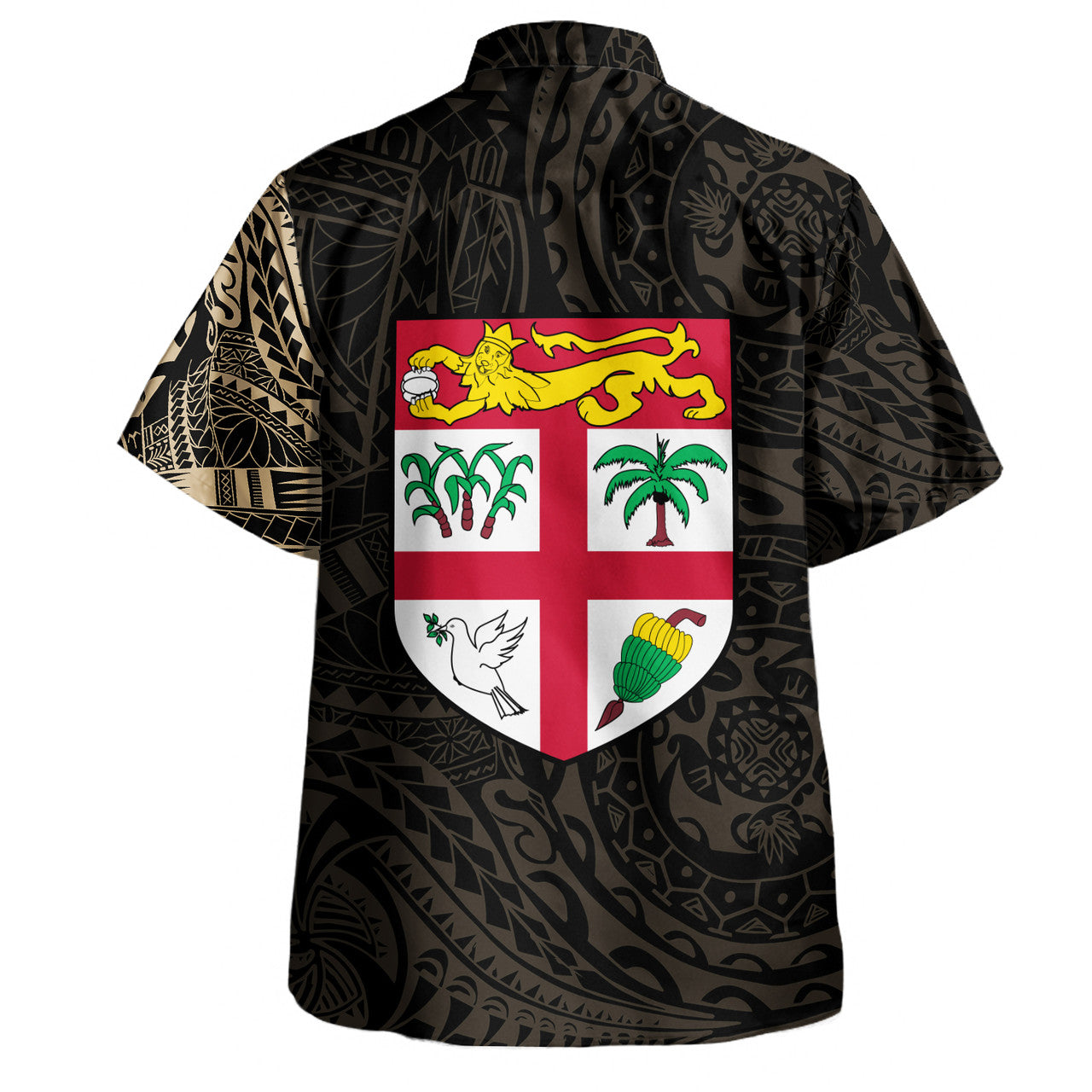 Fiji Flag Polynesian Tattoo Style Hawaiian Shirt Unisex