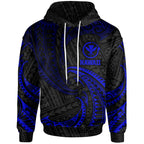 Hawaii Polynesian With Blue Tribal Wave Hoodie For Men/Women
