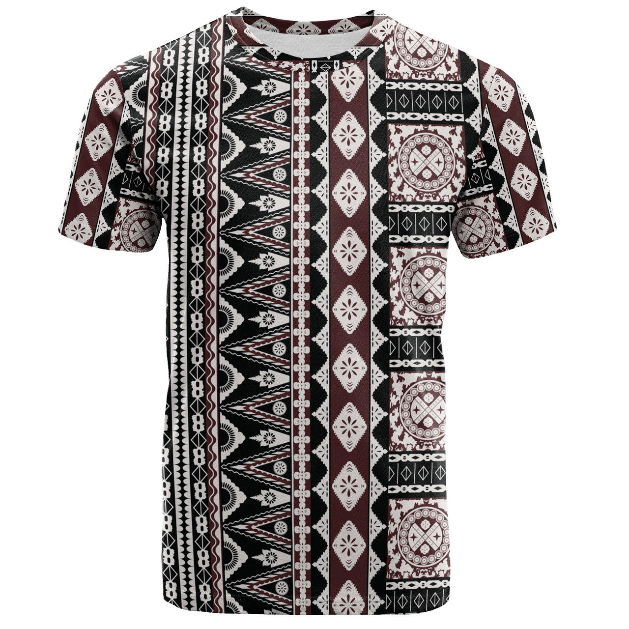 Fiji Bula Fiji Masi Motif Brown Color T-shirt Unisex