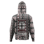 Fiji Bula Fiji Masi Motif Brown Hoodie Unisex