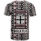 Fiji Bula Fiji Masi Motif Brown Color T-shirt Unisex