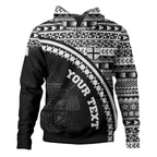 Personalised - Fiji Fijian Kesakesa Masi Patterns Curve Style Hoodie Unisex