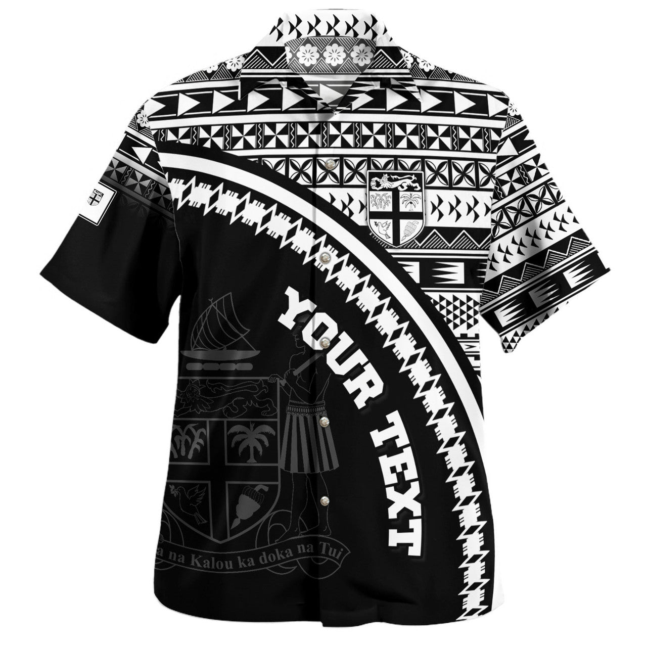 Personalised - Fiji Fijian Kesakesa Masi Patterns Curve Style Hawaiian Shirt Unisex