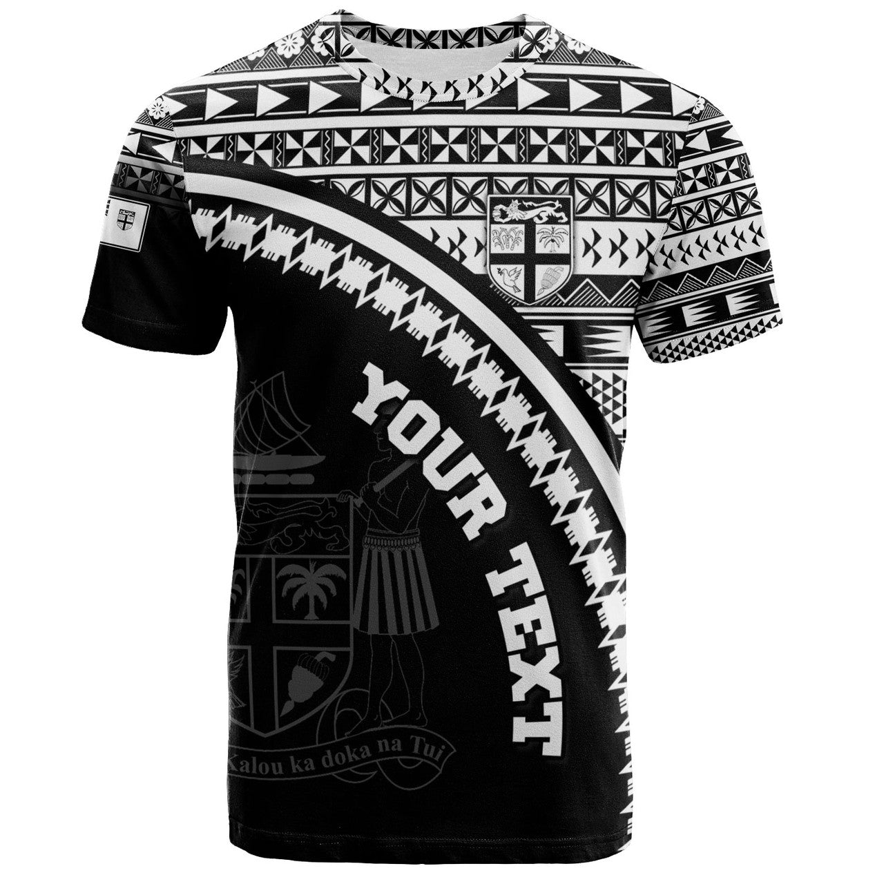 Personalised - Fiji Fijian Kesakesa Masi Patterns Curve Style T-shirt Unisex