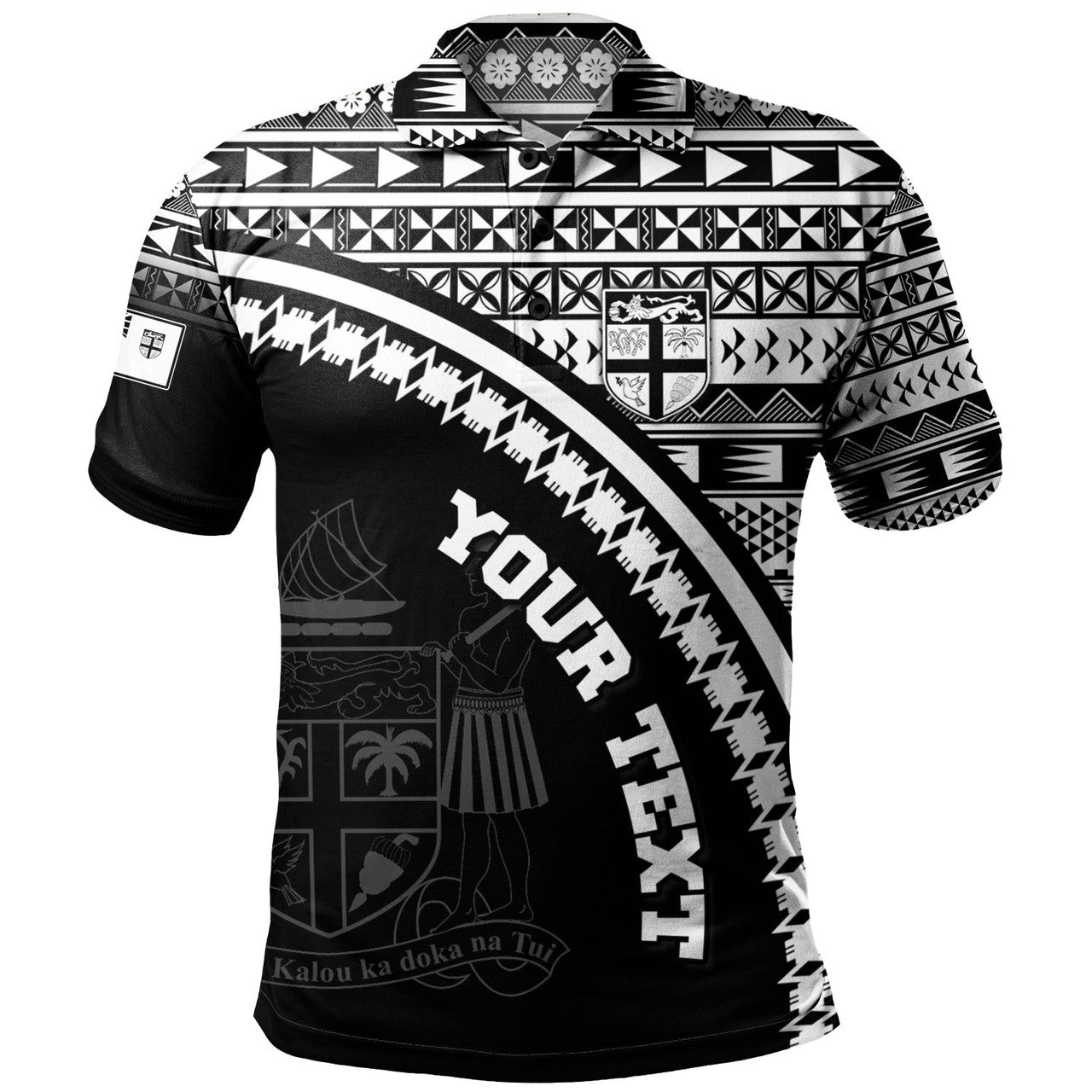 Personalised - Fiji Fijian Kesakesa Masi Patterns Curve Style Polo Shirt Unisex