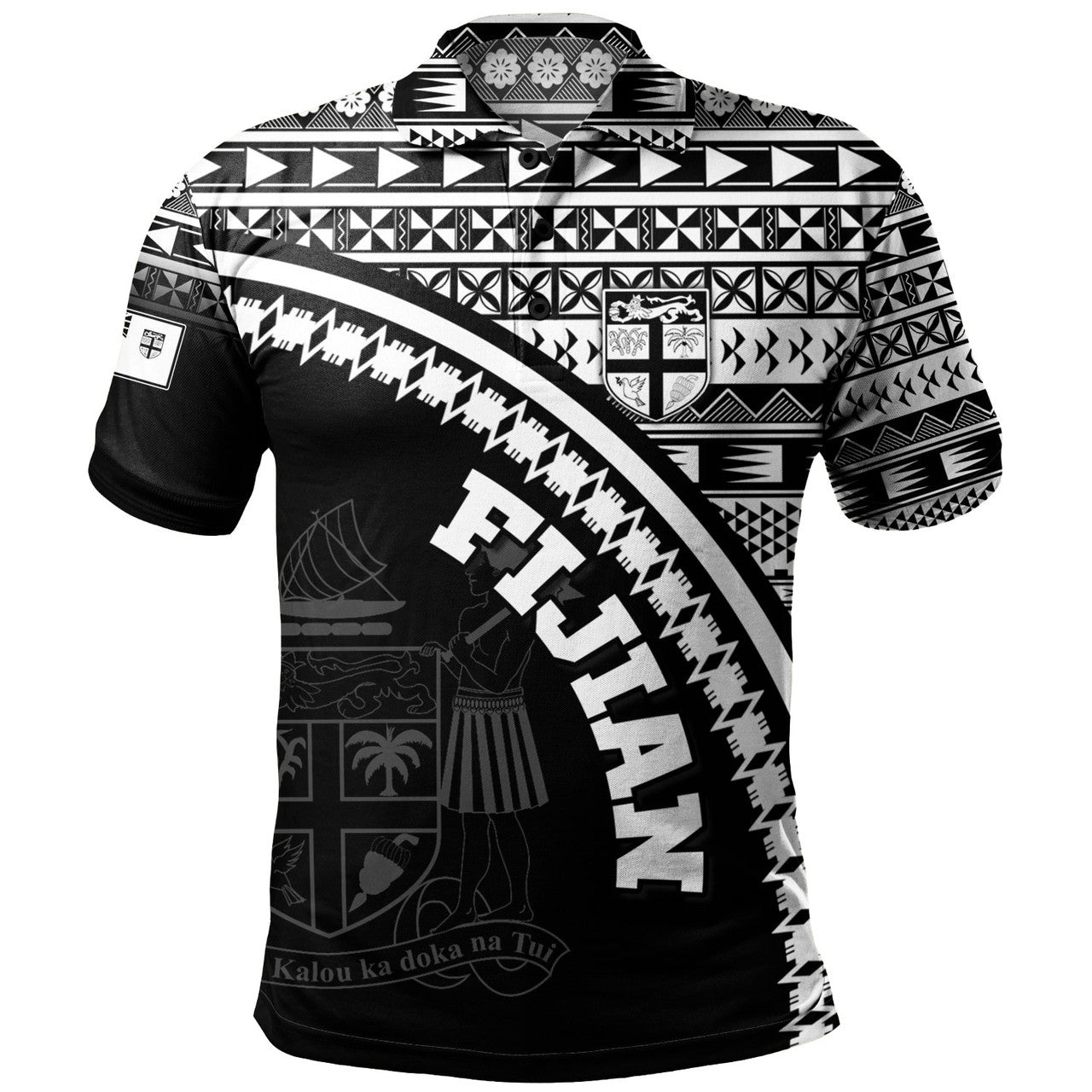 Fiji Fijian Kesakesa Masi Patterns Curve Style Polo Shirt Unisex