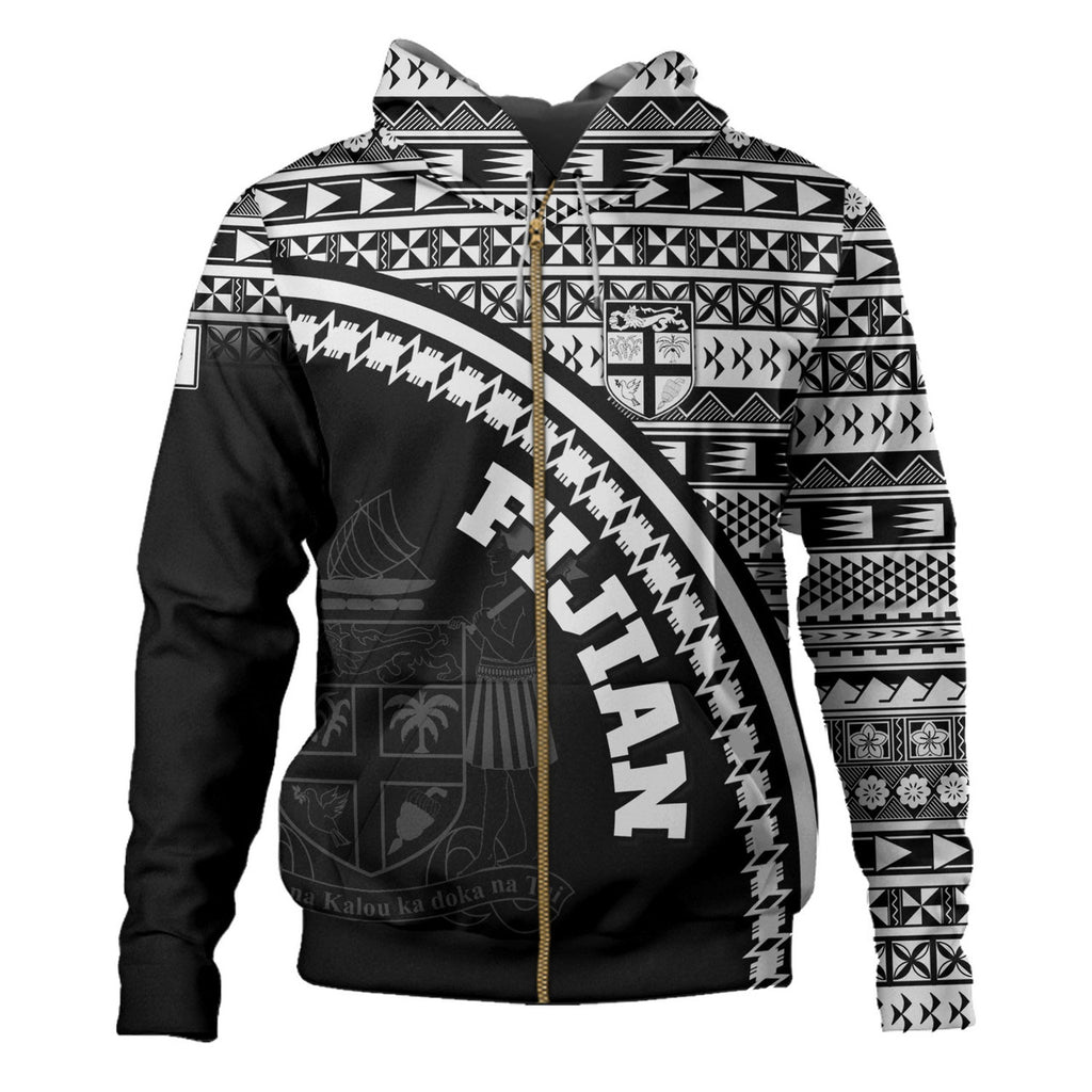 Fiji Fijian Kesakesa Masi Patterns Curve Style Hoodie Unisex