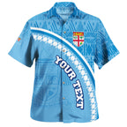 Personalised - Fiji Fijian Masi Patterns Curve Style Hawaiian Shirt Unisex
