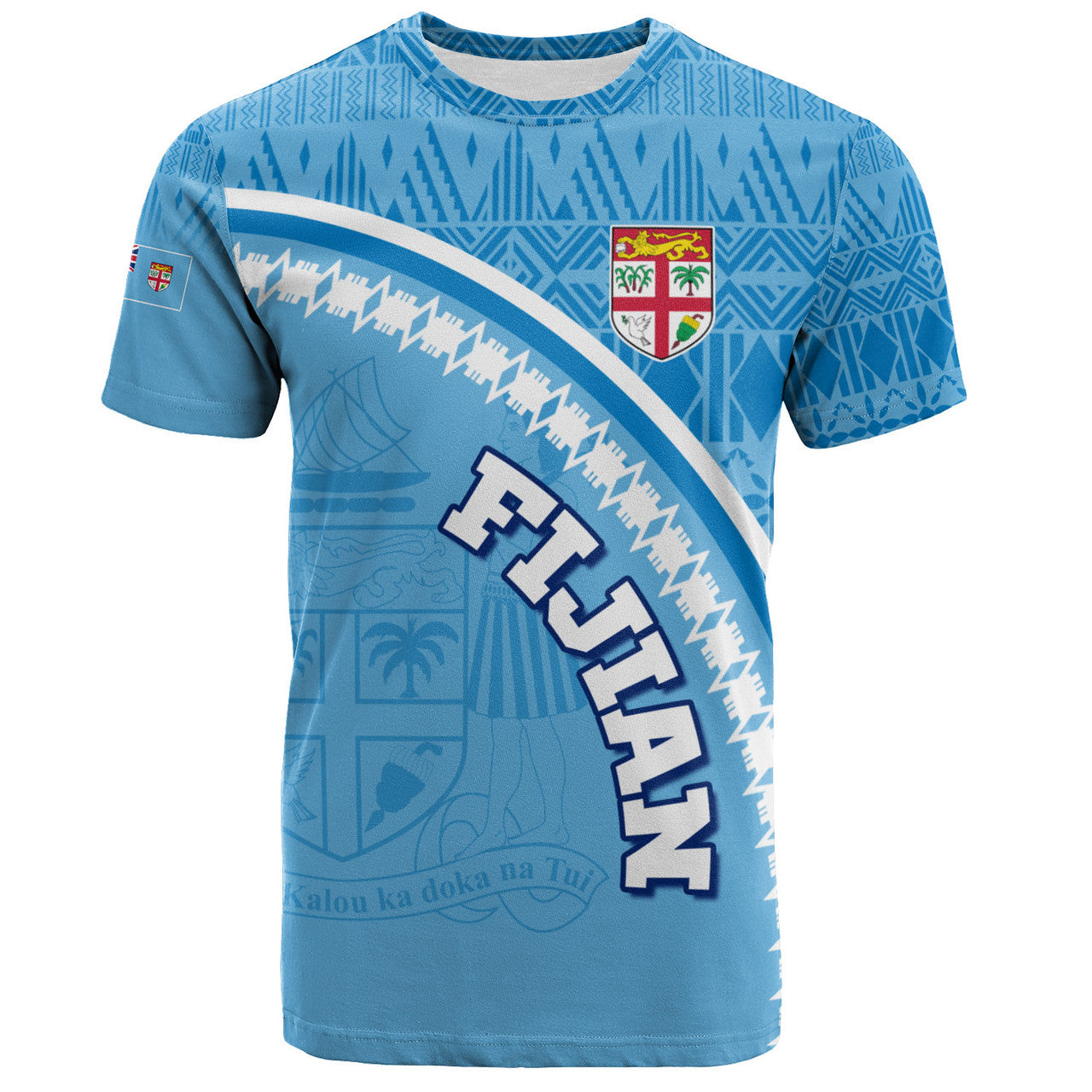 Fiji Fijian Masi Patterns Curve Style T-shirt Unisex