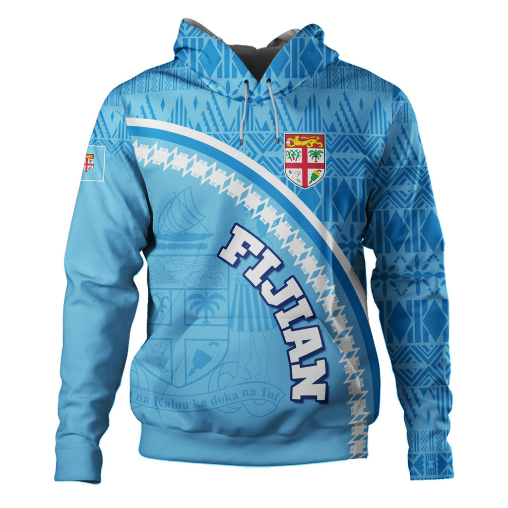 Fiji Fijian Masi Patterns Curve Style Hoodie Unisex