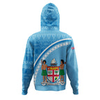 Personalised - Fiji Fijian Masi Patterns Curve Style Hoodie Unisex