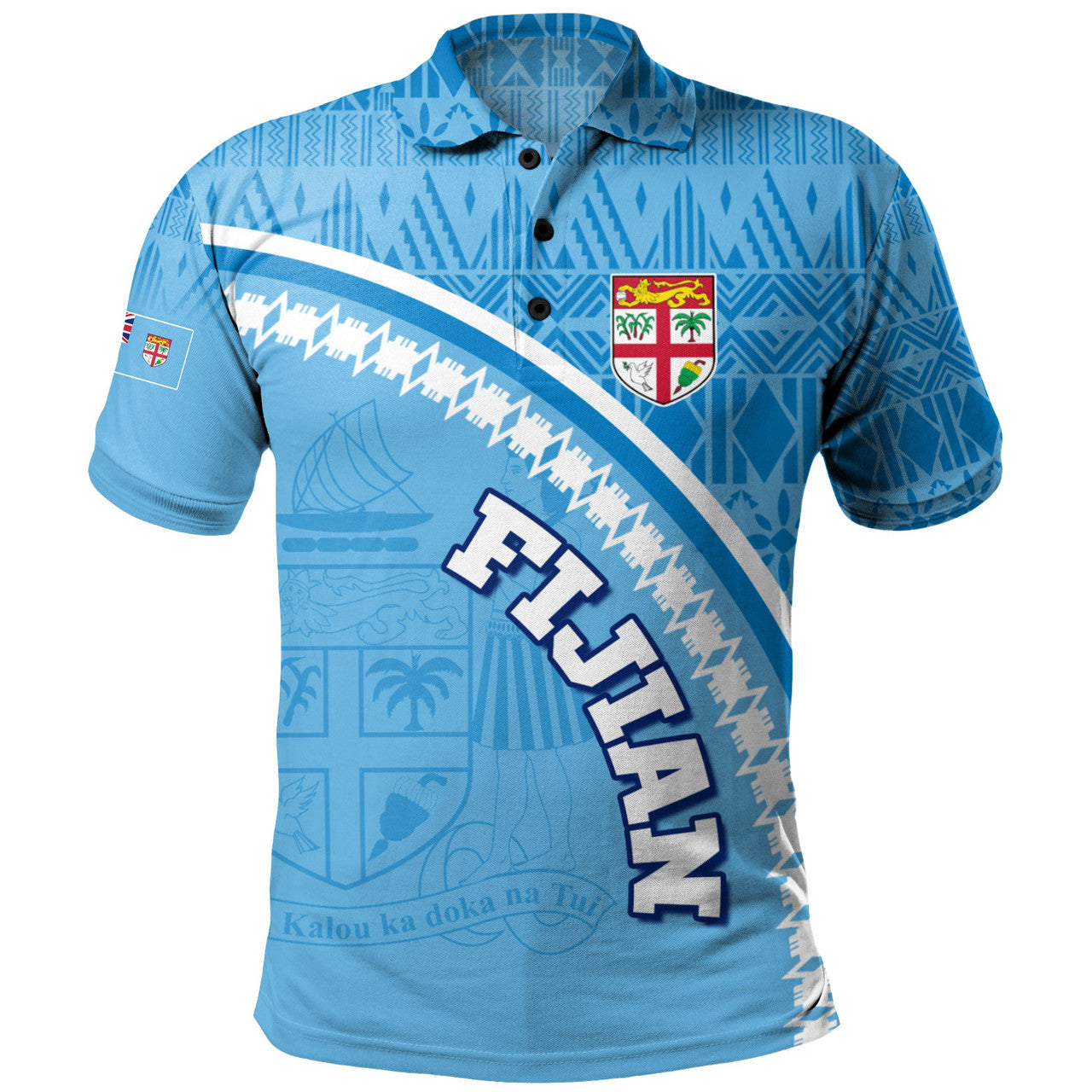 Fiji Fijian Masi Patterns Curve Style Polo Shirt Unisex