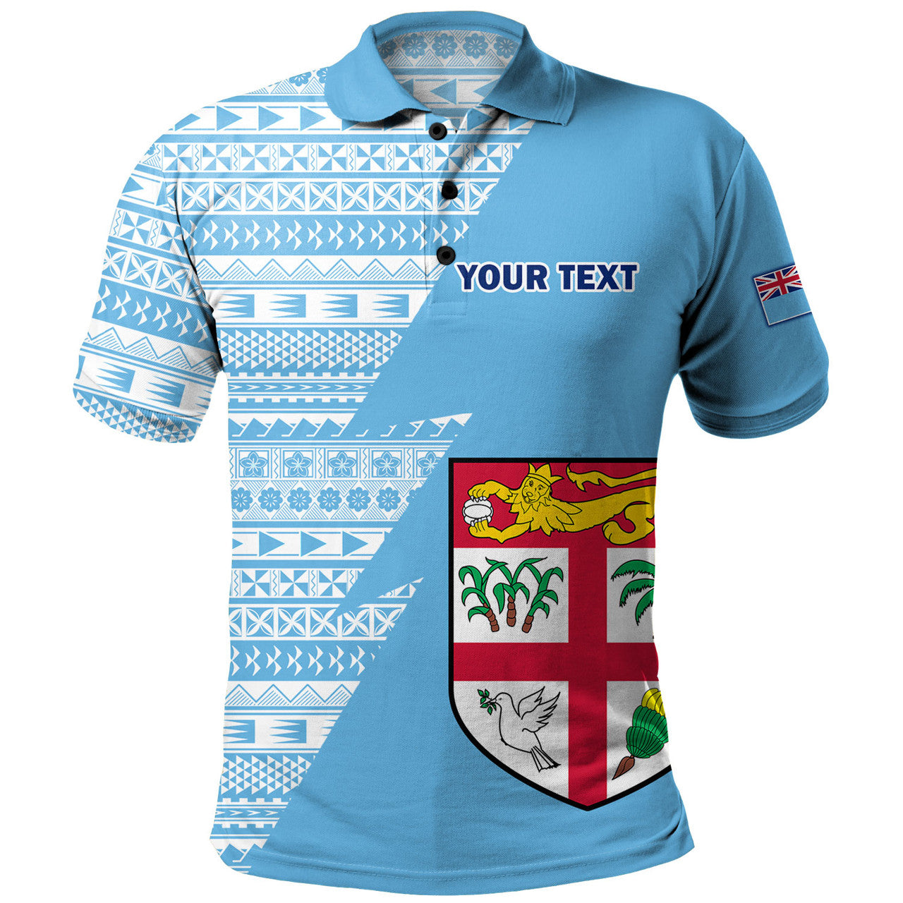 Personalised - Fiji Flash Style Polo Shirt Unisex