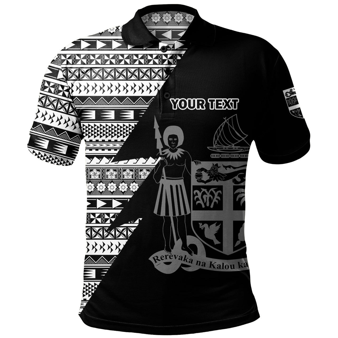 Personalised - Fiji Flash Style Polo Shirt Unisex