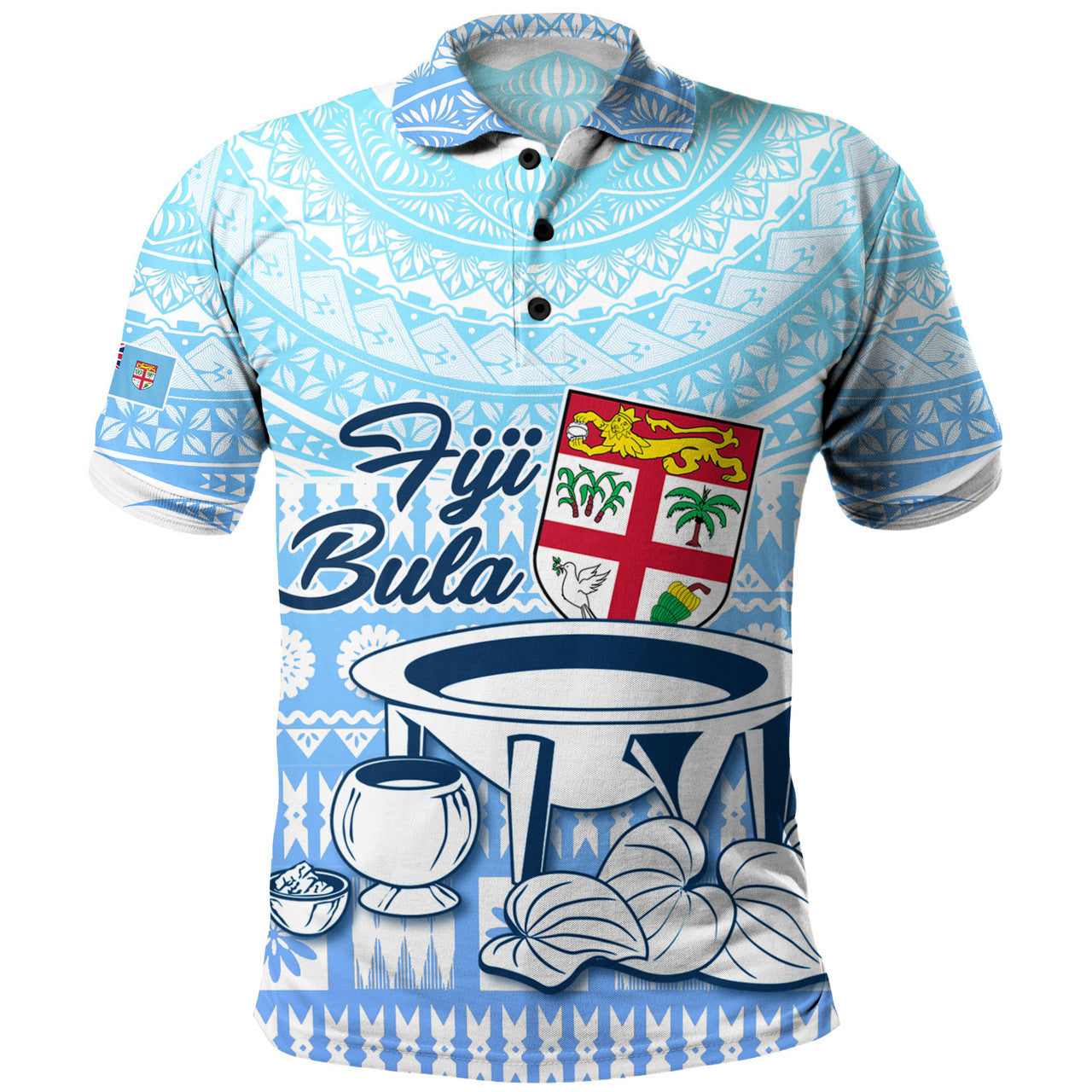 Fiji Polo Shirt Kava Fiji Masi Patterns - Al01