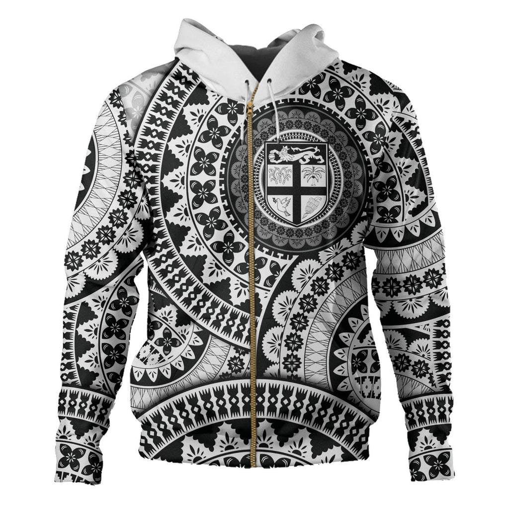 Fiji Bula Fijian Circle Pattern Hoodie Unisex