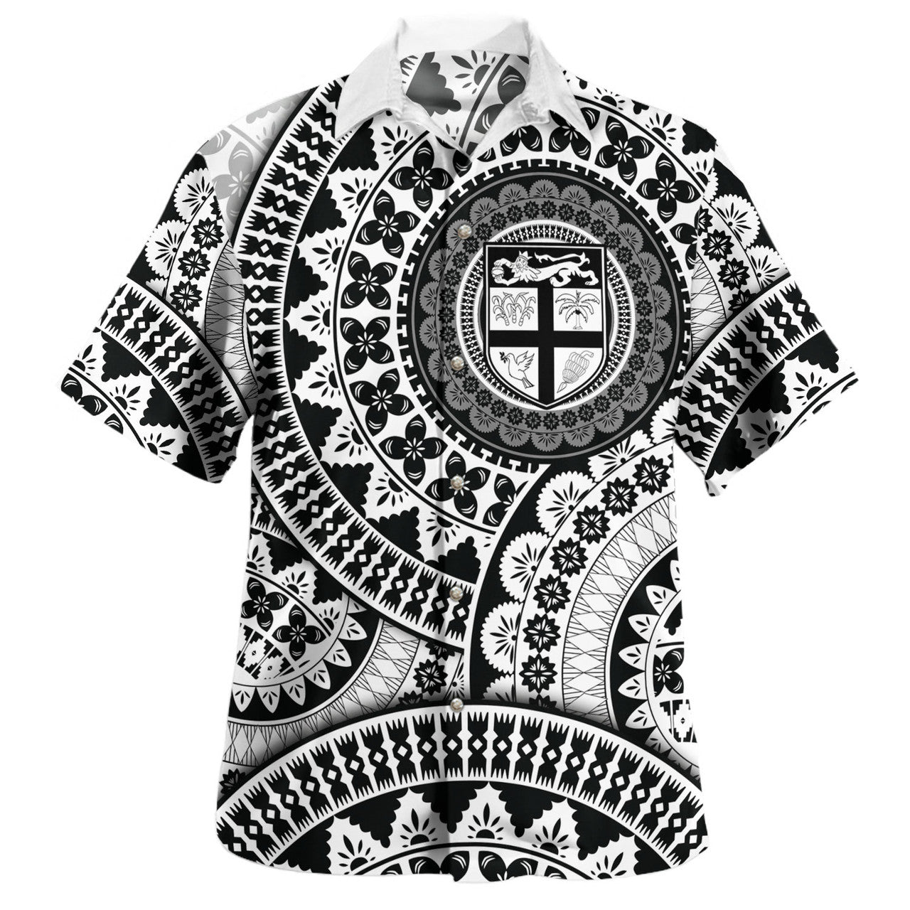 Fiji Bula Fijian Circle Pattern Hawaiian Shirt Unisex