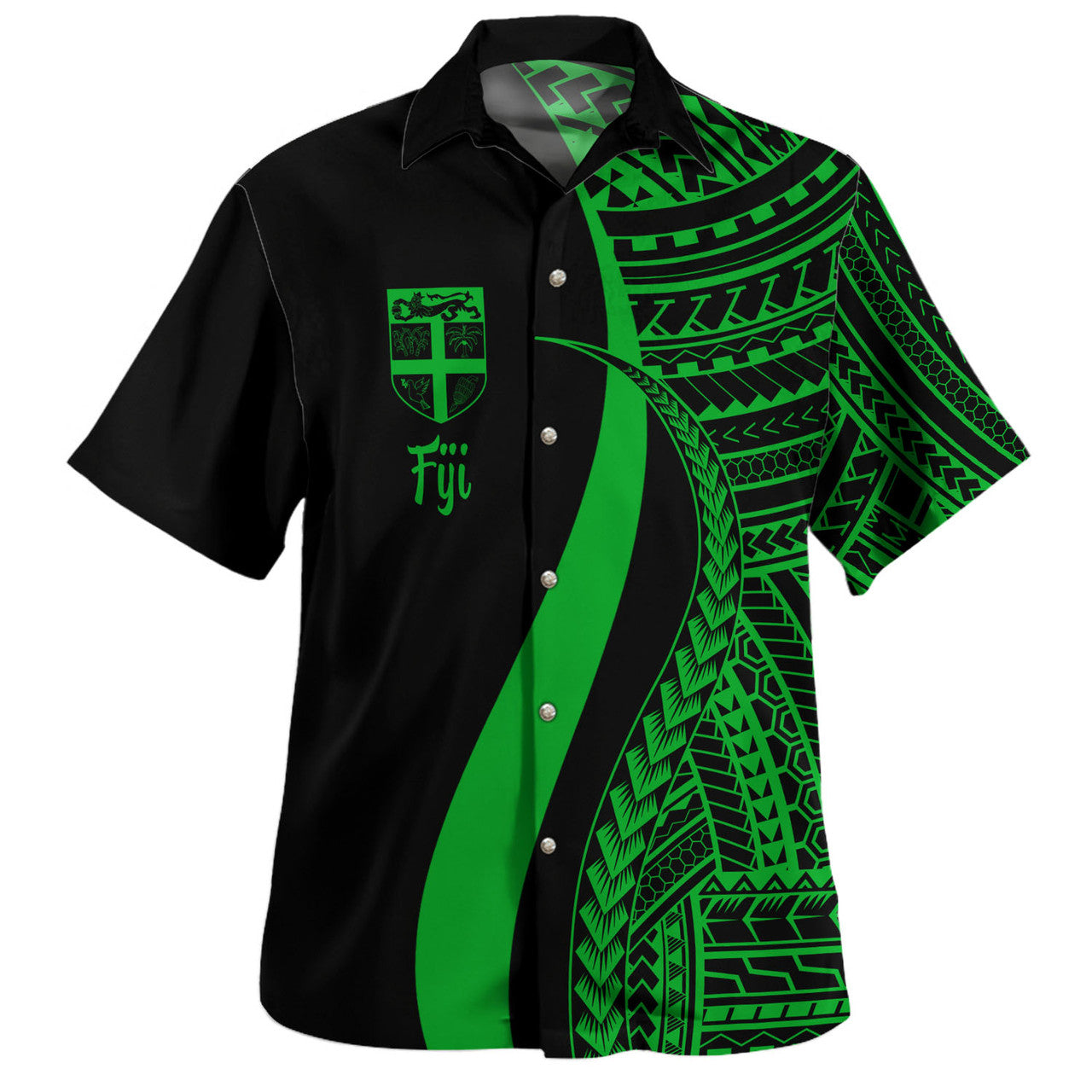 Fiji Polynesian Tentacle Tribal Pattern Color Hawaiian Shirt Unisex