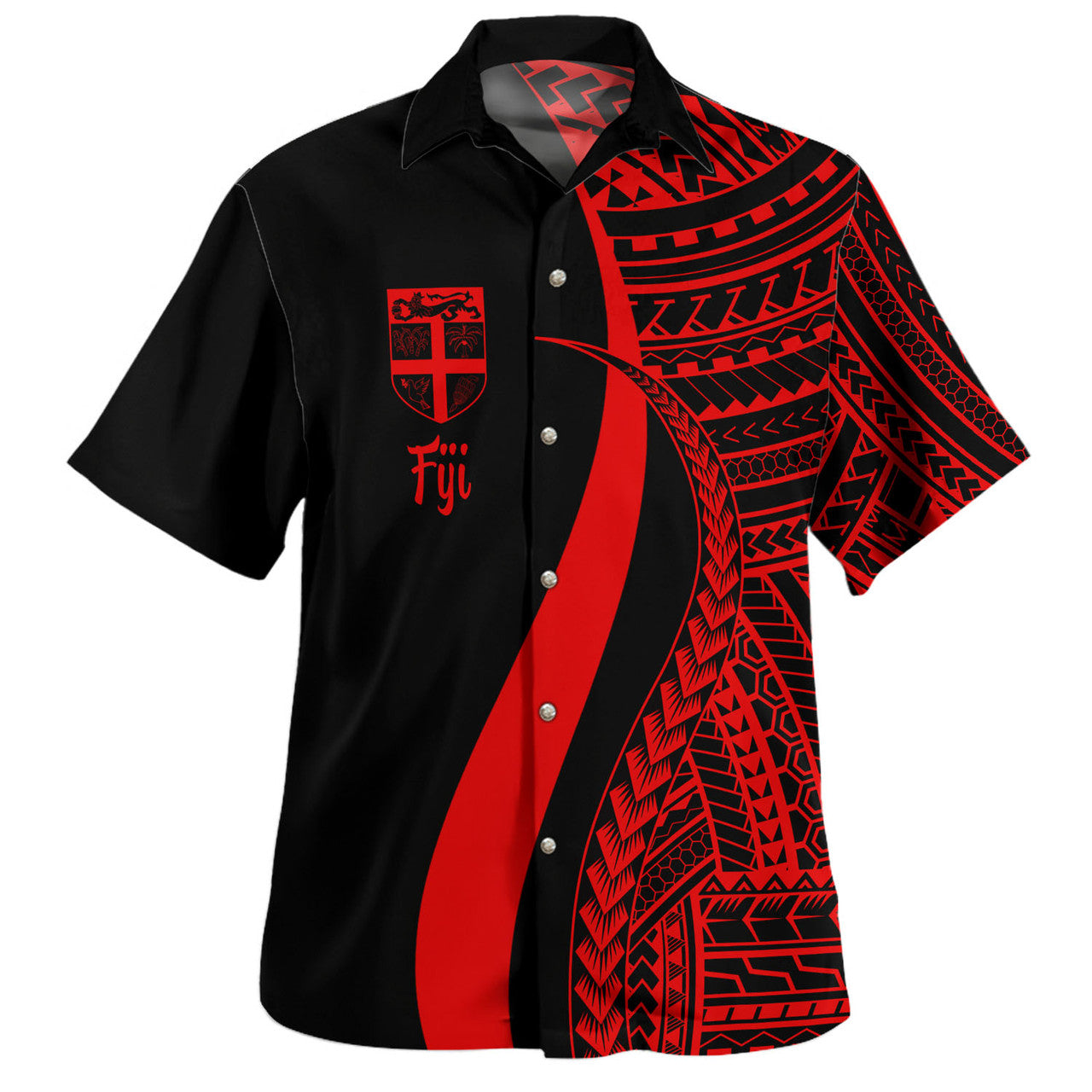 Fiji Polynesian Tentacle Tribal Pattern Color ver2 Hawaiian Shirt Unisex