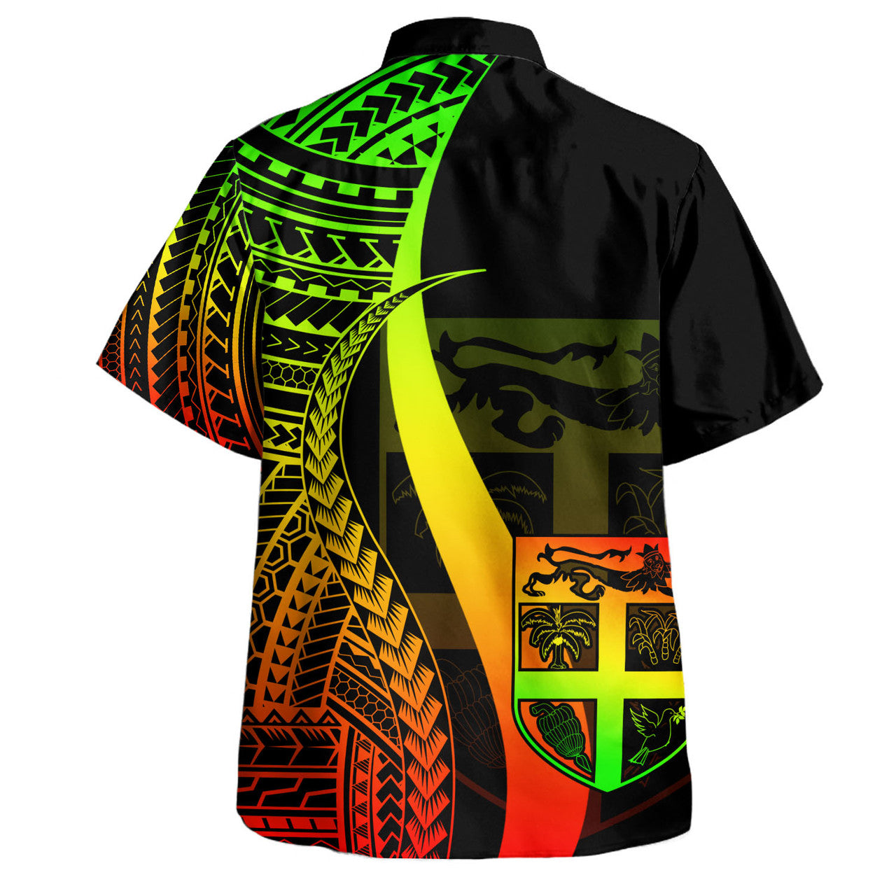 Personalised - Fiji Polynesian Tentacle Tribal Pattern Color ver2 Hawaiian Shirt Unisex