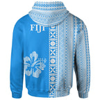 Fiji Hibiscus Tapa Half Hoodie Unisex