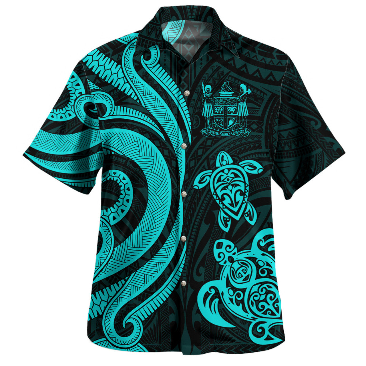 Fiji Tentacle Turtle With Polynesian Hawaiian Shirt Unisex