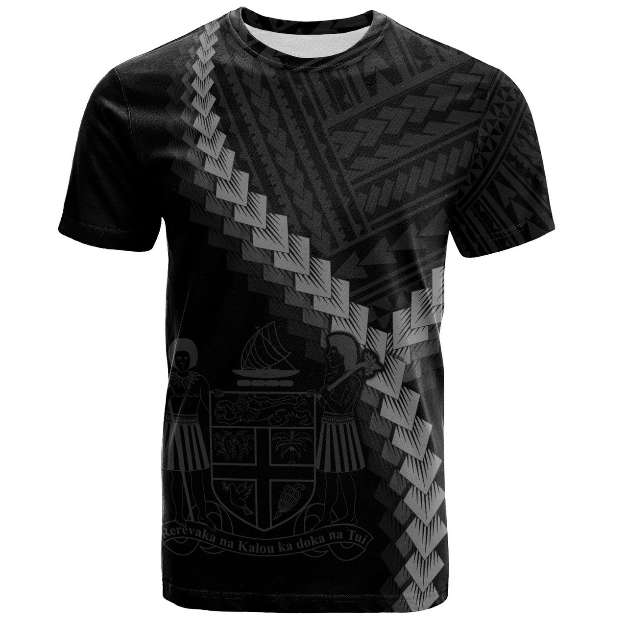 Fiji Coat Of Arm Polynesian Tattoo Style T-shirt Unisex