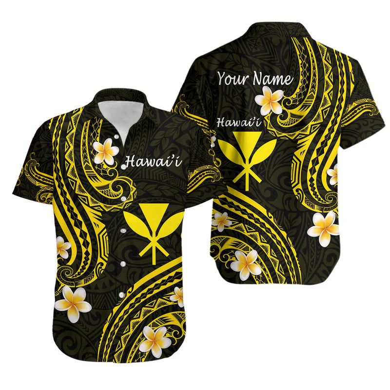 Personalised - Hawaii Polynesian With Yellow Hawaiian Shirt For Men/Women