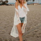 Luna Lace Kimono – Floral Beach Cover Up Dress