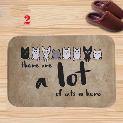 There Are A Lot Of Cats In Here Door Mat