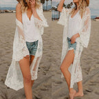 Luna Lace Kimono – Floral Beach Cover Up Dress