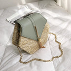 Boho Tassel Straw Crossbody Bag