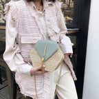 Boho Tassel Straw Crossbody Bag