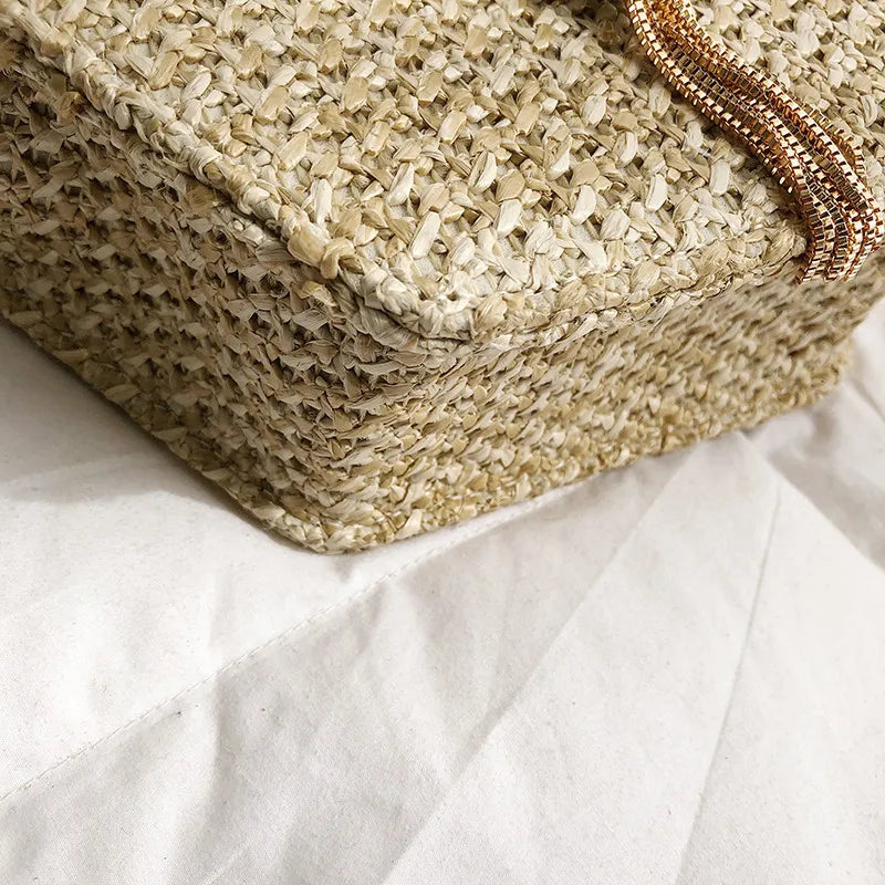 Boho Tassel Straw Crossbody Bag