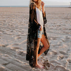 Luna Lace Kimono – Floral Beach Cover Up Dress