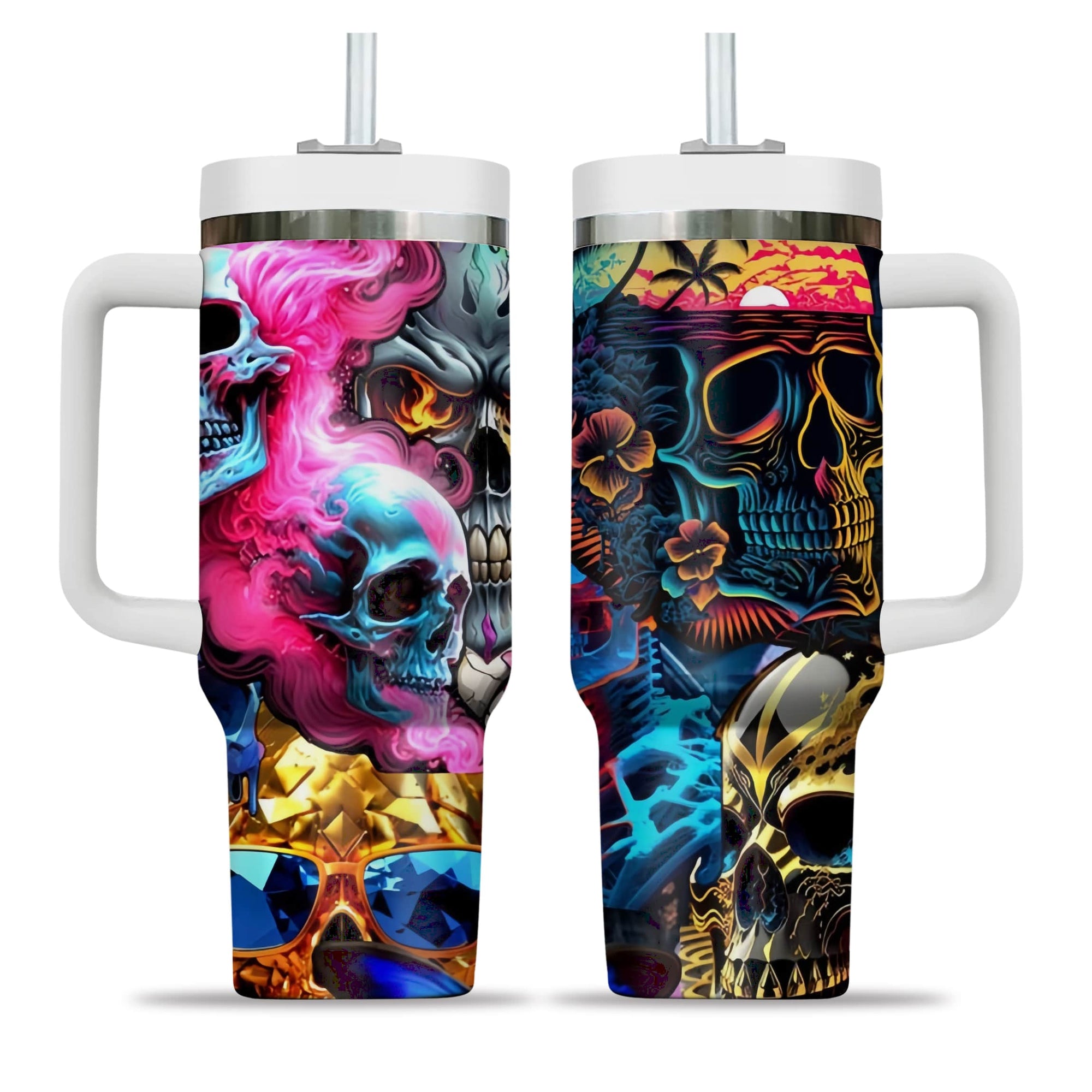 Lethal Beauty Design Halloween Vibes Handle With Tumbler – Size 40oz - TH02