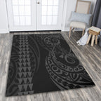 Hawaii Hawaiian Map Kakau Style Area Rug