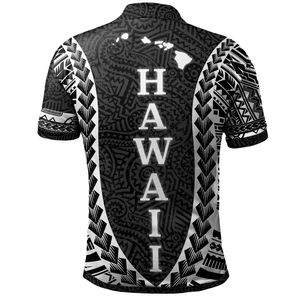 Hawaii Polo Shirt - Polynesian Patterns And Map - AL01