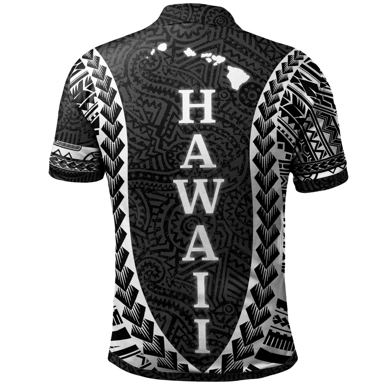 Hawaii Polo Shirt - Polynesian Patterns And Map - AL01