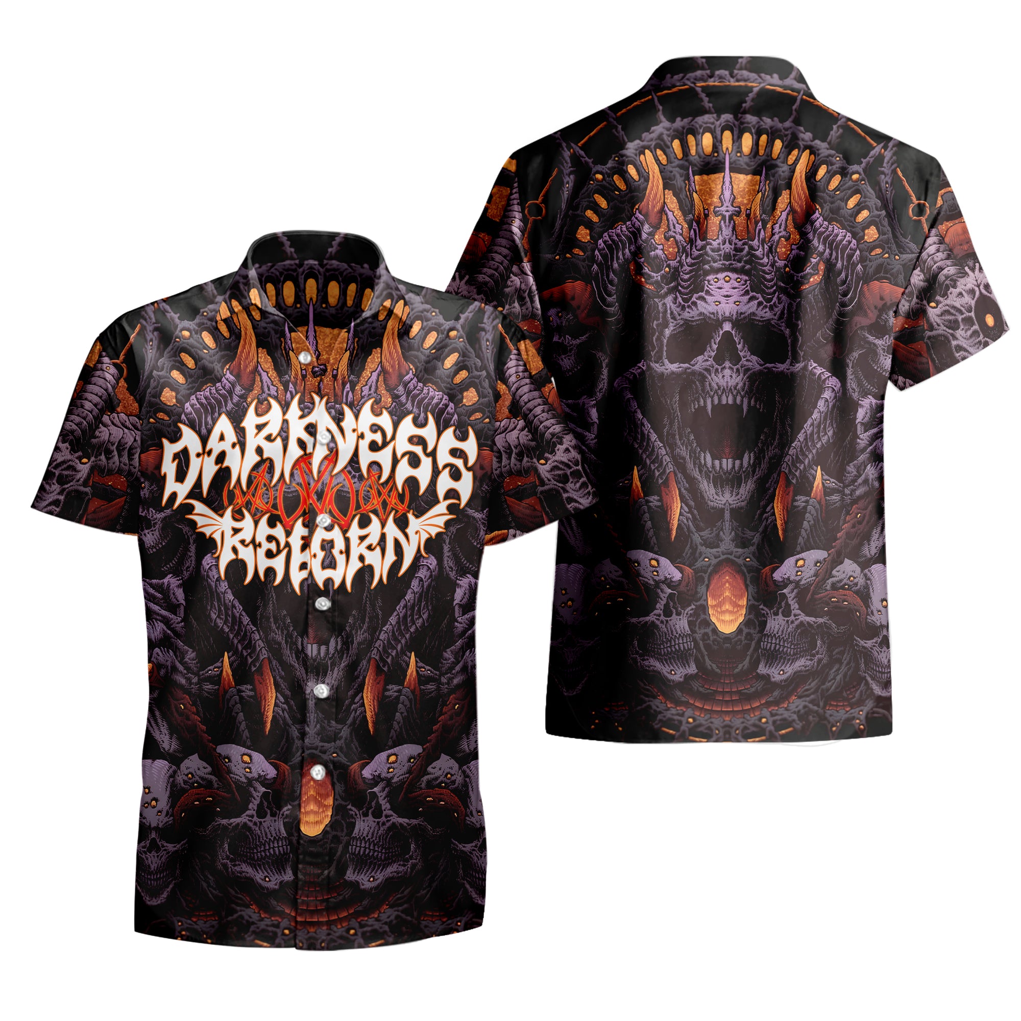 Darkness Reborn Design Halloween Vibes Hawaiian Shirt - TH02