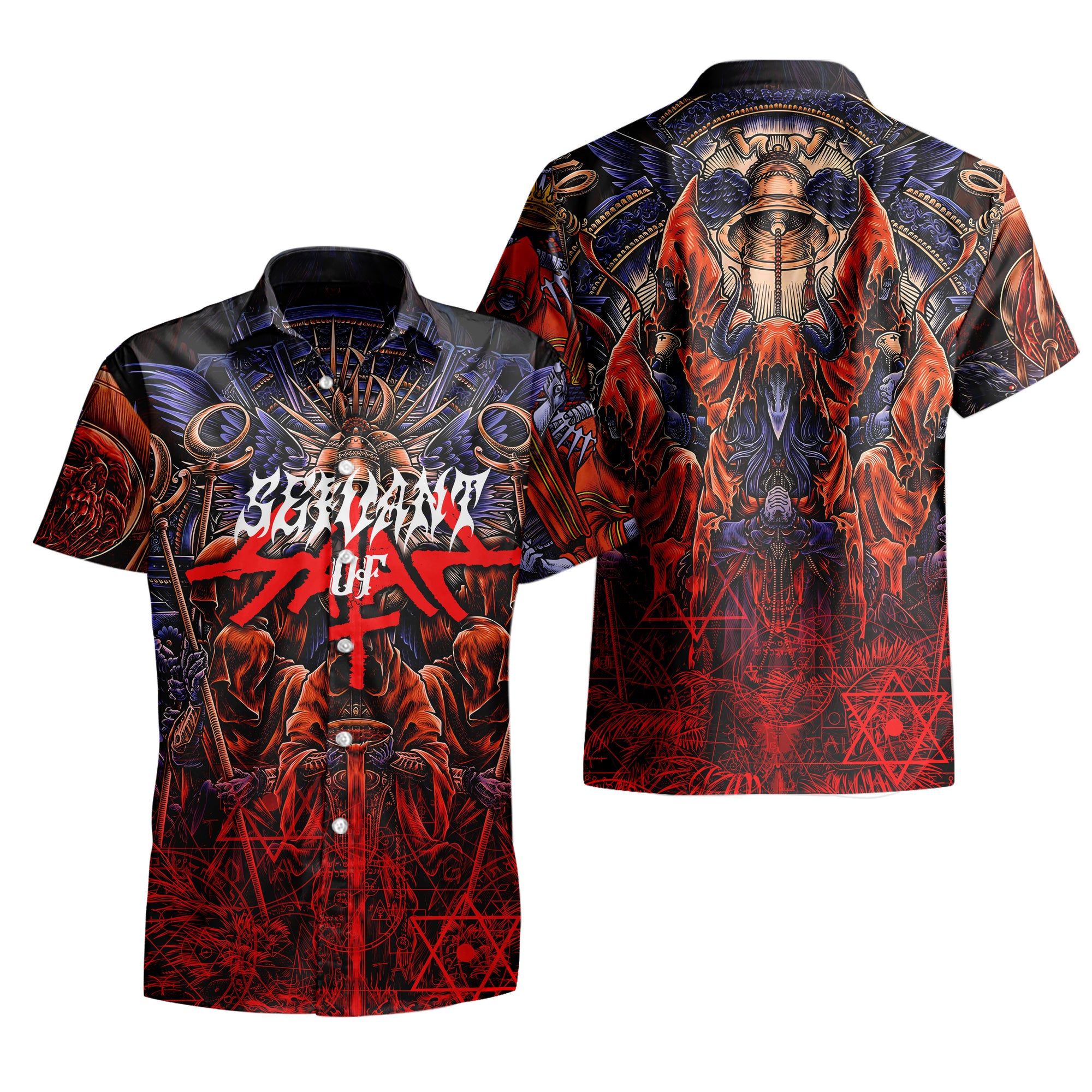 Servant Of Satan Design Halloween Vibes Hawaiian Shirt - TH02