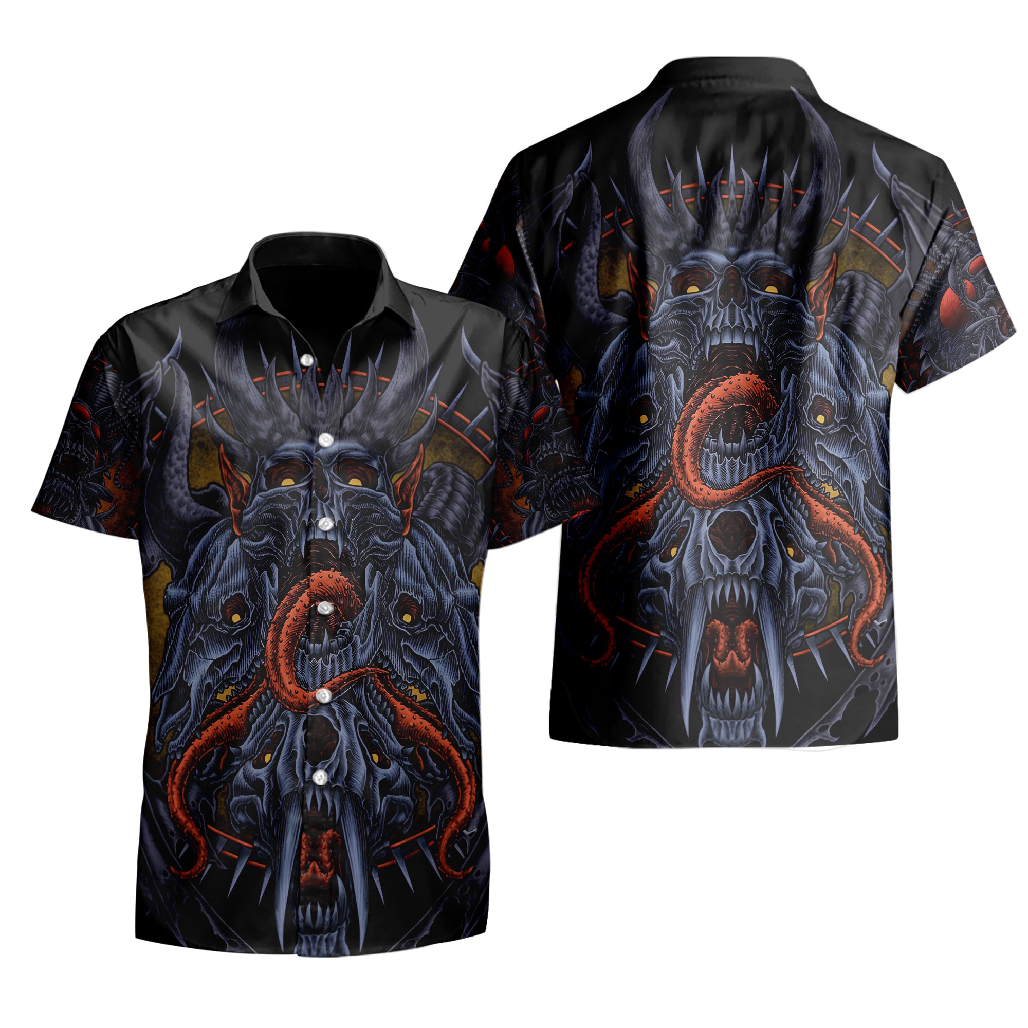 Monster Origin Design Halloween Vibes Hawaiian Shirt - TH02