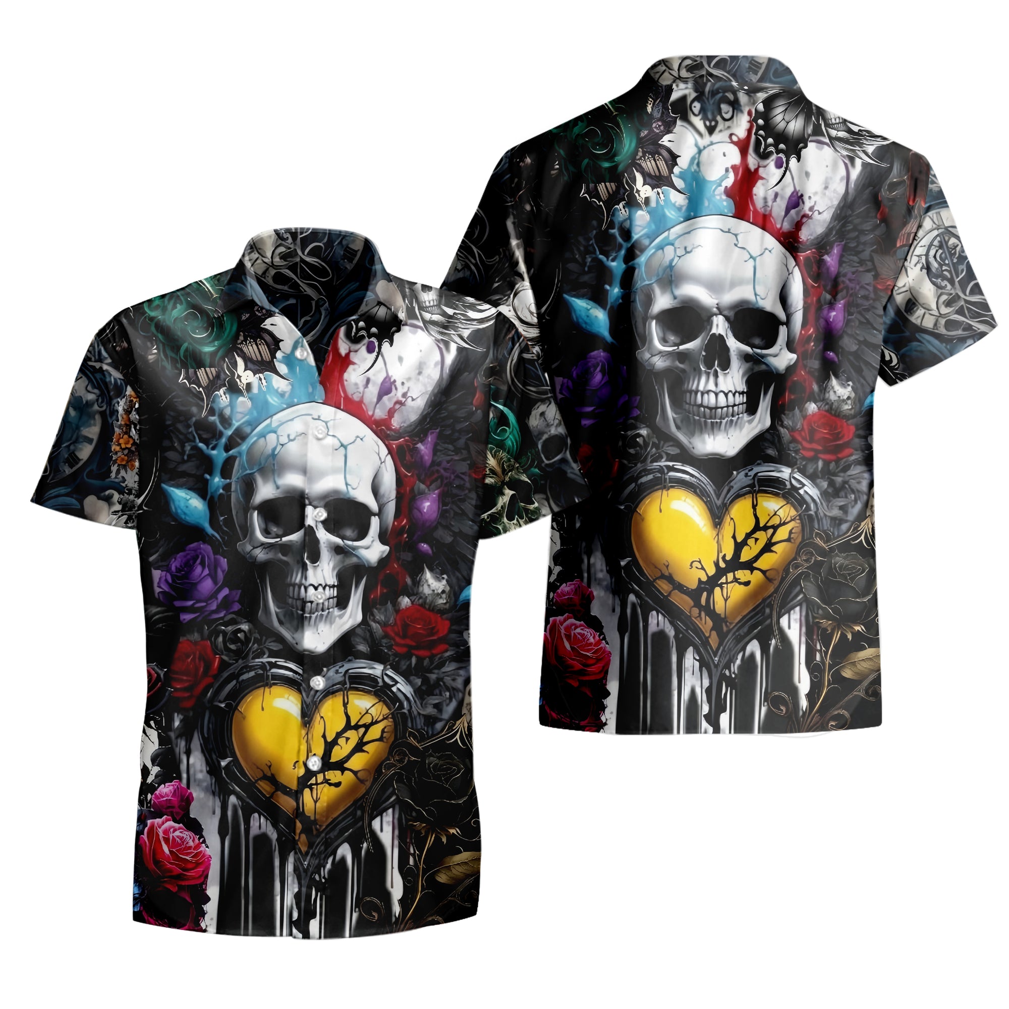 Painted Pain Design Halloween Vibes Hawaiian Shirt - TH02