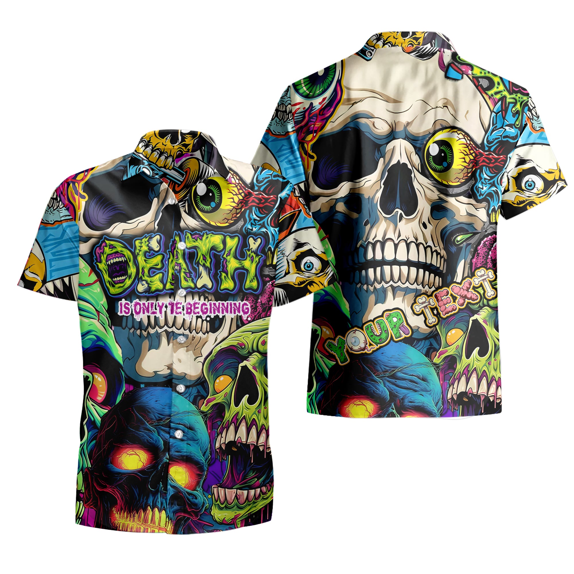 Personalised Death Is Only The Beginning Design Halloween Vibes Hawaiian Shirt - TH02