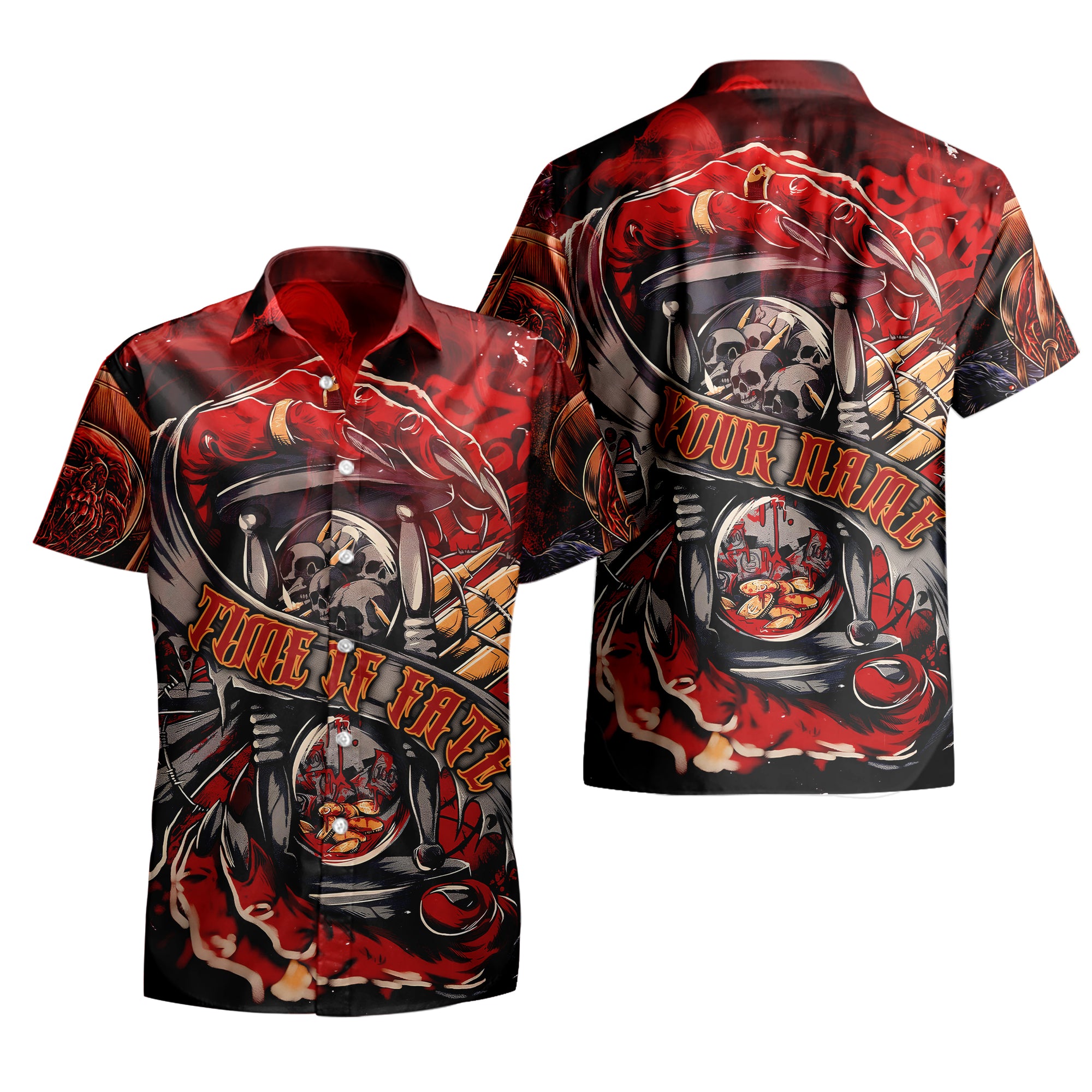Personalised Time Of Fate Design Halloween Vibes Hawaiian Shirt - TH02