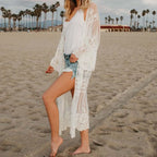Luna Lace Kimono – Floral Beach Cover Up Dress