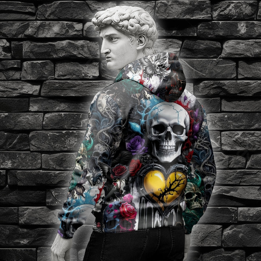 Personalised Painted Pain Design Halloween Vibes Hoodie - TH02