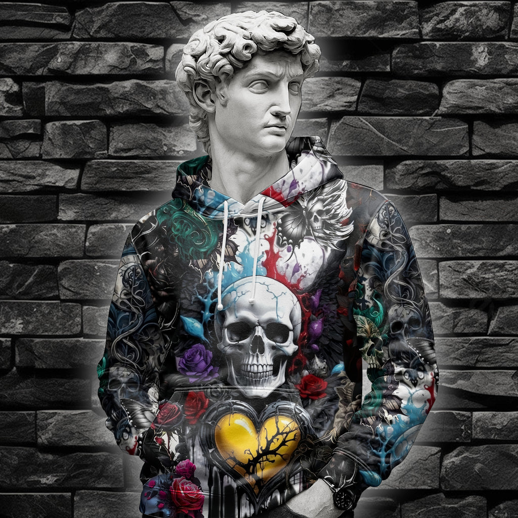 Personalised Painted Pain Design Halloween Vibes Hoodie - TH02