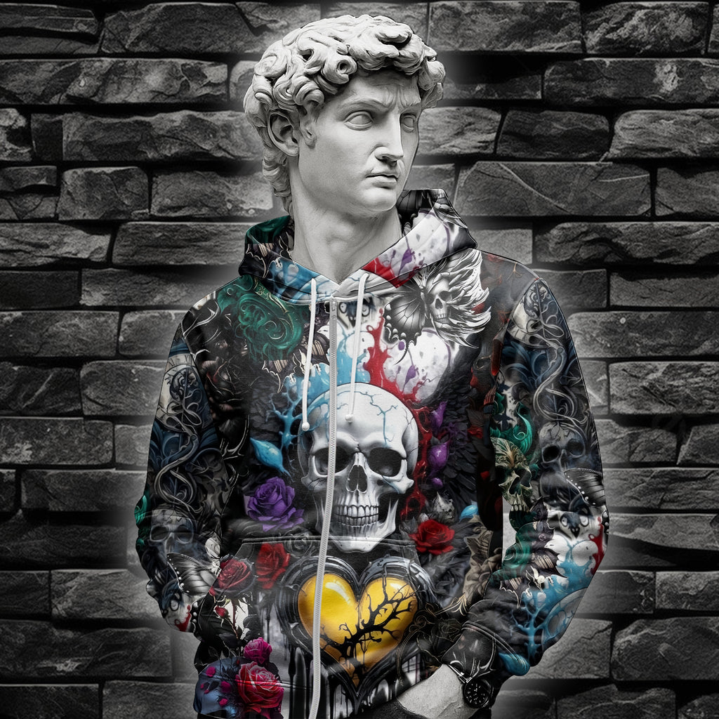 Personalised Painted Pain Design Halloween Vibes Hoodie - TH02