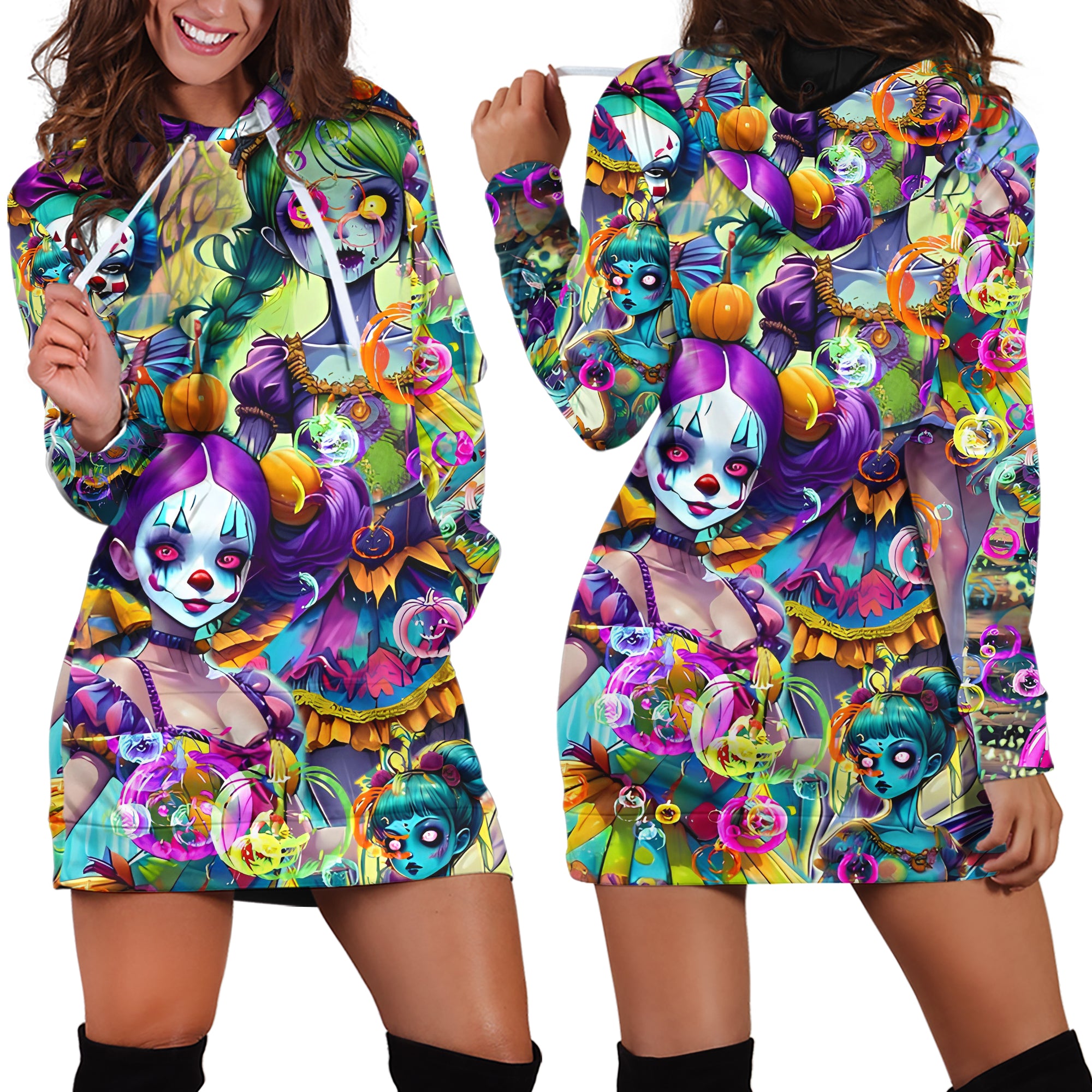 Doll Soul Design Halloween Vibes Hoodie Dress - TH02